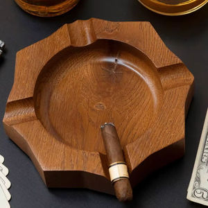 New Design Handmade American Style Wooden Customized Shape Eco-Friendly Tabletop <b>Ashtray</b> for Cigarette Smoking Home Office - Product Image 5