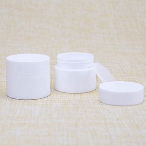 Tarro cosmético de plástico de 10ml blanco mate listo para enviar con tapa para crema de ojos - Product Image 5