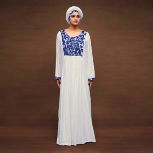Vestido Largo Kaftan de Rayón, Elegante y Modesto, Estilo Árabe Dubái, Corte Holgado, Manga Larga, para Eid, Ramadán, Uso Diario, Islámico - Product Image 2