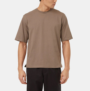T-shirt Homme Oversize Coupe Ample Coton Premium Mode Urbaine Quotidienne Col Rond Décontracté Grammage Lourd Doux Respirant Vente en Gros - Product Image 1