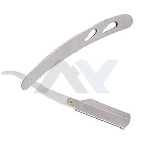 Rasoir droit professionnel pour barbier, rasoir de sécurité 100 % acier inoxydable, rasoir droit classique pour barbier pour un rasage précis - Product Image 2