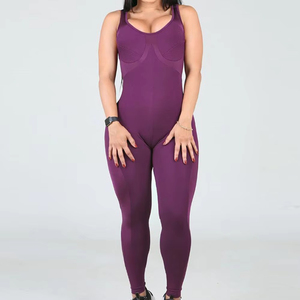 Women's High Waist Tie Dye Yoga <b>Workout</b> <b>Jumpsuit</b> with Full Sleeves-Breathable Stretch Fabric for Gym Fitness - Product Image 4