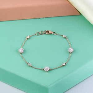 Pulsera de cadena con diamantes, brazaletes elegantes y lujosos para mujer - Product Image 2
