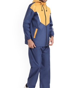 OEM Men's Professional High Quality Windbreaker Suit Waterproof Hooded Jacket And Pants Set For Outdoor Travel - Product Image 4