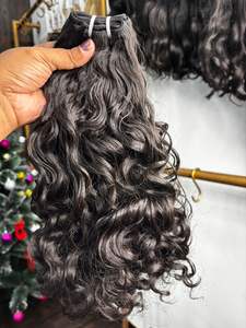 Extensions de cheveux humains bouclés, ondulés et raides, naturels, légers, écologiques, en vrac - Product Image 4