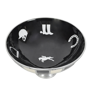 Latest Arrival Champagne Wine <b>Cooler</b> Ice Bowl Pedestal Style Chess Pattern Enamel Handmade Fruit Serving Bowls <b>Table</b> Centerpiece - Product Image 2