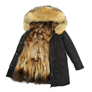 Luxury Women's <b>Real</b> Fox <b>Fur</b> Collar Navy Lapel Long <b>Jacket</b> White Duck Down Puffer <b>Jacket</b> Belted Waist Parka Furry Overcoat Winter - Product Image 1