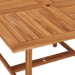 Tavolo da Pranzo in Legno di Teak Massiccio Marrone Dorato Caldo 47,2x47,2 Pollici - Product Image 5