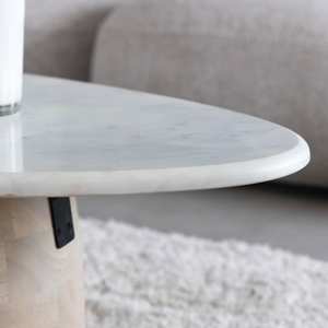 โต๊ะกาแฟวานดานา นิมบัส ไลรา ทำจากไม้มะม่วงและหินอ่อน - Product Image 4