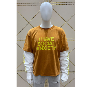 Custom Men T <b>Shirts</b> Blank Double Layer Sleeve Tee <b>Shirt</b> Unisex Double Layer Long Sleeve Solid Color <b>Patchwork</b> Sleeve Design - Product Image 3