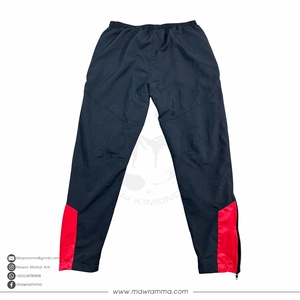 MAWRA Pantalon bleu marine pour homme, taille élastique, pantalon décontracté avec filet intérieur sur le côté, pantalon respirant de poids moyen pour unisexe - Product Image 2