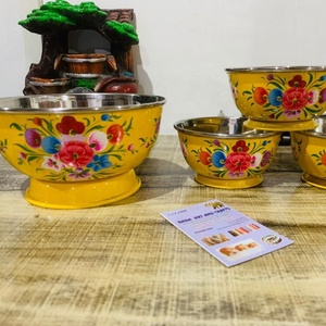 Cuenco de arroz pintado a mano, cuenco de arroz de Cachemira, estampado Floral - Product Image 4