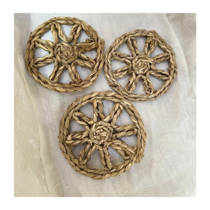 Posavasos Rústico de Ratán Tejido, Base para Bebidas de Fibra Natural Hecha a Mano, Decoración de Mesa Ecológica, Exportador Personalizado de Marca Privada - Product Image 5