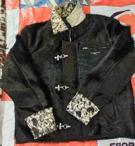 Veste de moto en cuir véritable de qualité supérieure avec cuir de vachette pleine fleur tissé, coupe-vent et imperméable, personnalisable pour l'automne - Product Image 1