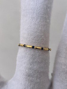 แหวนไพลินสีน้ำเงินทันสมัย เงินแท้ 925 ชุบทอง 14K ทรงกลม แหวนหมั้นและแต่งงาน - Product Image 4