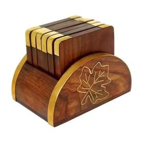 Handmade Metal <b>Coasters</b> <b>Set</b> For Drink Glass <b>Holder</b> Decorative Tabletop Protection - Product Image 2