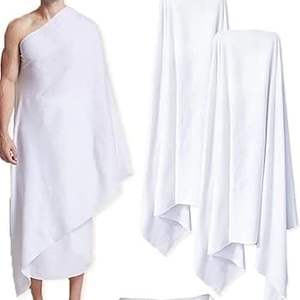 Tissu 100% coton pur, Ihram pour le Hajj et l'Omra, serviette pour hommes musulmans, thobe de prière personnalisé, Ehram 2 pièces, respirant - Product Image 2