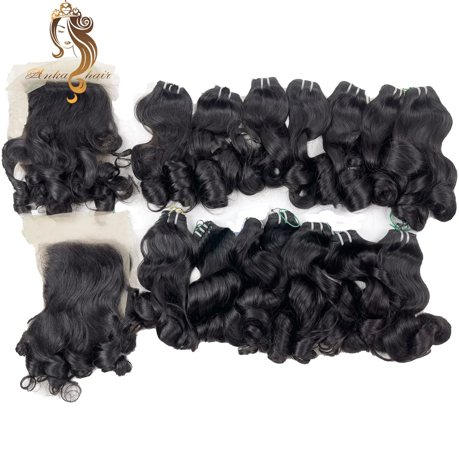 Perfect black curly hair style - machine weft hair products with 5-star quality from ANKA Hair