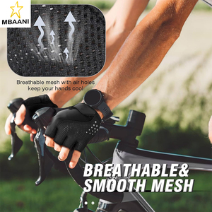 Gants de vélo avec coussinet antidérapant et absorbant les chocs, légers, confortables, gants de vélo demi-doigts - Product Image 4