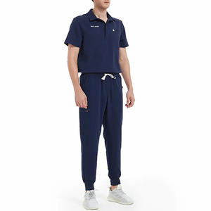 Ensemble de blouses d'hôpital confortables en tissu durable pour infirmières et personnel médical, avec haut de blouse unisexe à manches courtes - Product Image 2