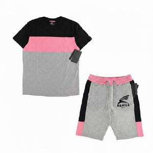 Ensemble deux pièces personnalisé pour homme : T-shirt et short assorti à bas prix, impression numérique, manches courtes - Product Image 3