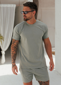 Shorts de sport pour homme 100% coton, avec cordon de serrage, tricotés, respirants, écologiques, séchage rapide, pour l'été, décontractés - Product Image 5