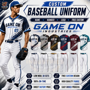 Venta Directa de Fábrica, Ropa de Béisbol para Club Masculino, Jersey Transpirable con Pantalones con Cintas Adhesivas, Uniformes Deportivos de Equipo Sublimados Personalizados - Product Image 2