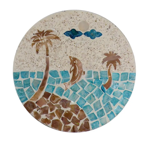 Handmade Coastal Shell Charger Plate Boho <b>Placemat</b> for Beach Wedding Decor & Luxury Tabletop Storage - Product Image 1