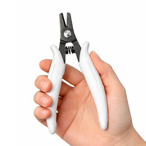 <b>Hair</b> Extension Bond Cutting & <b>Removing</b> Plier with White Handle for Keratin Bond <b>Removal</b> Professional Salon <b>Tool</b> - Product Image 2
