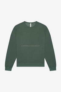 Mezcla de algodón gris brezo Ultra suave cómodo cuello redondo manga raglán detalles acanalados delanteros sudadera hombres - Product Image 3