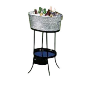 Bañera para Bebidas de Metal Galvanizado con Soporte, Enfriador de Bebidas Grande Estilo Rústico, Cubo de Hielo para Cerveza y Vino al Aire Libre, Buen Precio - Product Image 5