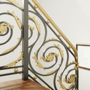 Barandilla Decorativa de Hierro Forjado para Escaleras de Casas – Diseños Elegantes, Duraderos y Seguros para Escaleras Interiores - Product Image 5