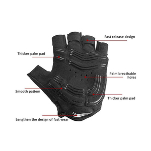 Guantes de Ciclismo de Medio Dedo con Pantalla Táctil, Almohadilla de Gel Antideslizante, Transpirables y Ligeros para Bicicleta de Montaña y Carretera - Product Image 3