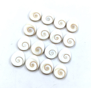 พลอยเชลล์คาโบชองรูปตาชีวา ทรงลูกแพร์ธรรมชาติ ขนาด 20*15 มม. 18*15 มม. 16*13 มม. 14*11 มม. พลอยเม็ดเดี่ยวสำหรับทำเครื่องประดับ - Product Image 4