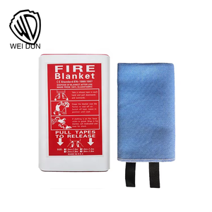 <b>Heavy</b> Duty Red Fiberglass Welding Fire <b>Blanket</b> Pull Tape 6FT X 6FT Oil Spatter Resistant High Temperature Protection for - Product Image 5