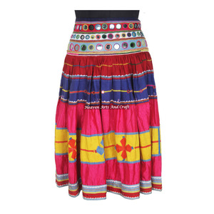 Hand Embroidered and Mirrors Embellished Banjara <b>Skirt</b> Made by Tribes Kutchh Gujarat Beautiful Rare Plus Size Womens <b>Skirts</b> - Product Image 1