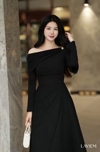 Premium Elegant Black <b>Off</b> <b>Shoulder</b> Asymmetrical Women's <b>Top</b> | Kate <b>Top</b> for Chic Evening Club Fashion | LAVIEM - Product Image 2