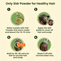 Feuilles de Sidr 100% Naturelles et Pures (Ziziphus Spina Christi) pour Soins Capillaires – Poudre de Sidr à Base de Plantes Favorisant la Croissance des Cheveux et Nourrissant le Cuir Chevelu