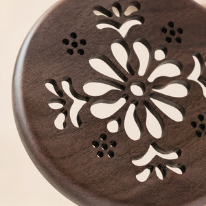 Support d'encens ajouré en bois de noyer avec couvercle, brûleur d'encens en spirale - Product Image 6