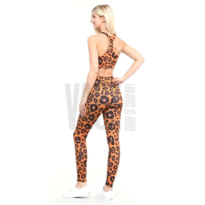 <b>Women</b> Seamless Yoga Set 2 Piece High Waist <b>Leggings</b> Crop Sports Bra Breathable Stretch Gym Fitness Workout Training Activewear W - Product Image 2