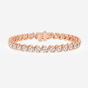 Bracelet de mode à maillons ouverts en forme d'hexagone avec diamant Moissanite taille ronde, bijoux délicats et étincelants, bijoux personnalisés - Product Image 1
