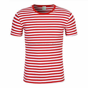 Nuevo producto al por Mayor de verano casual de manga corta de los hombres de rayas horizontales camiseta personalizada camiseta a rayas - Product Image 3