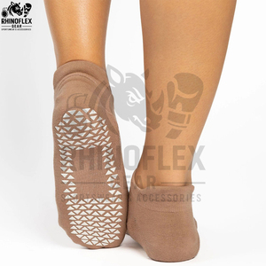 Wholesale High Quality Custom Non-slip Yoga Pilates Thick Ladies Crew Cotton Solid Terry <b>Grip</b> <b>Socks</b> - Product Image 2