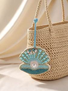 Colorful Classic Embroidery Beaded Eco-Friendly Handmade <b>Keychain</b> Fashion Purse Charm - Product Image 4