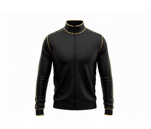 Veste en polyester à fermeture éclair intégrale avec design personnalisé par sublimation, vêtements de course et de fitness, chaude, respirante, séchage rapide |   Tailles Hommes Femmes Jeunes - Product Image 1