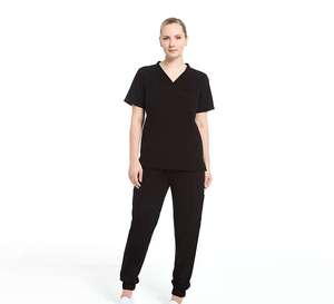 Tenue d'infirmière extensible 4 directions en Spandex, pantalon empilé, ensemble de blouses d'hôpital, uniforme de jogger pour femmes - Product Image 6