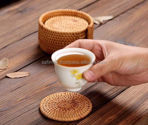 Eco-Friendly Loofah/Rattan/Seagrass <b>Teapot</b> Mat Coaster Heat Insulation Customize Size Tea and Coffee Tableware Made in Vietnam - Product Image 5