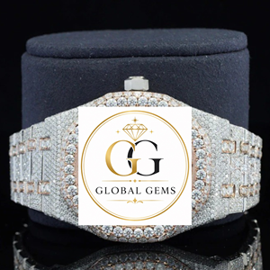 Montre de luxe la plus vendue avec diamants Moissanite glacés, bracelet en caoutchouc, montre Hip Hop de luxe disponible au meilleur prix - Product Image 5