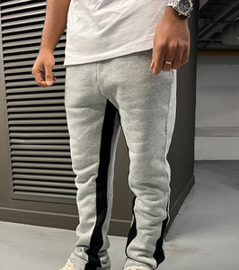 Wholesale Custom Lightweight Cotton Casual Eco-Friendly Casual Pants <b>Jogger</b> <b>Stacked</b> Wide Leg Pants Vintage Flare Men's - Product Image 6