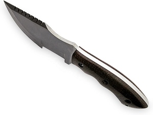 Couteau Tracker en acier inoxydable OEM bricolage fait à la main manche en feuille de micarta marron gaine en cuir personnalisable couteau de survie Bushcraft - Product Image 4